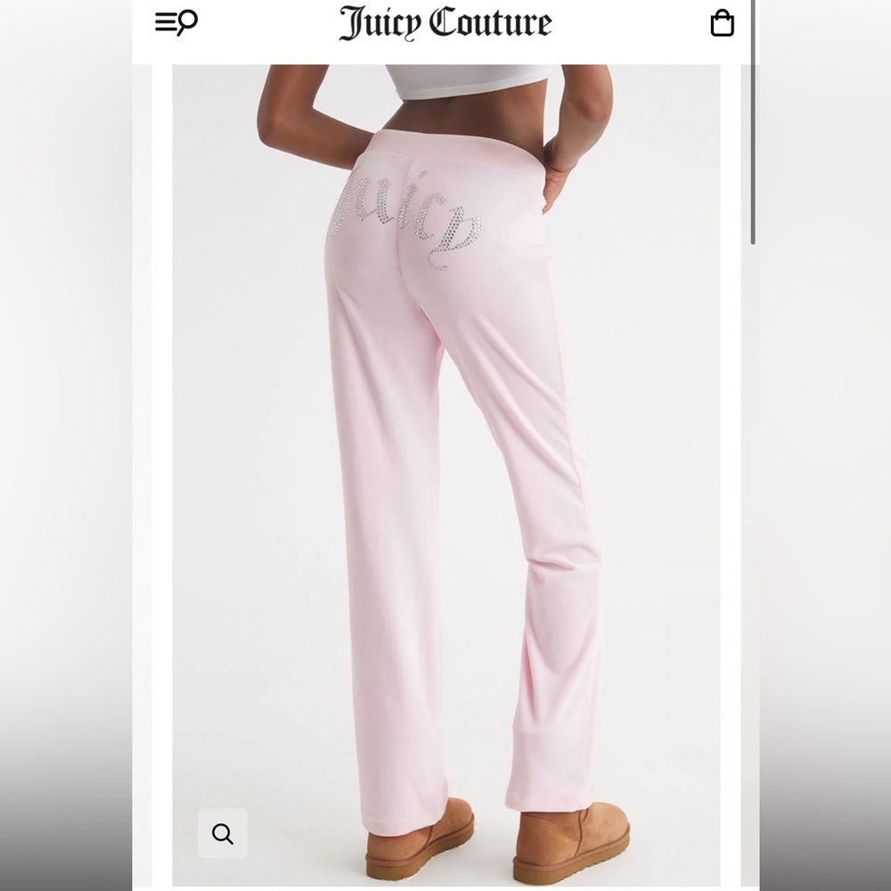 Juicy Couture Size S Light Pink Lounge Pants (Has some stones missing as pic) - Picture 7 of 14